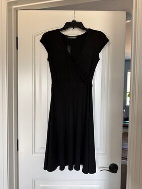 Elegant Black Wrap Dress